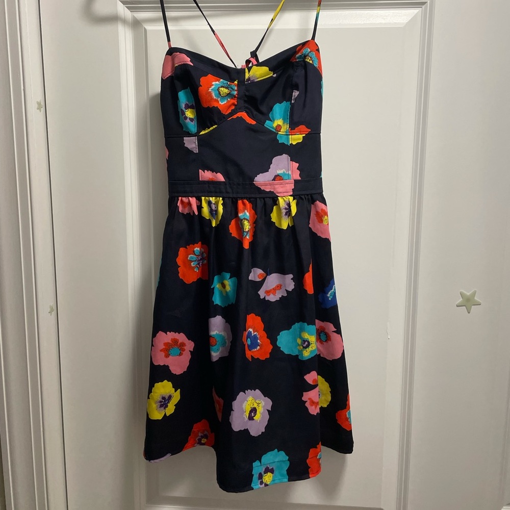 American Eagle Outfitters Navy Blue Bold Floral Sundress